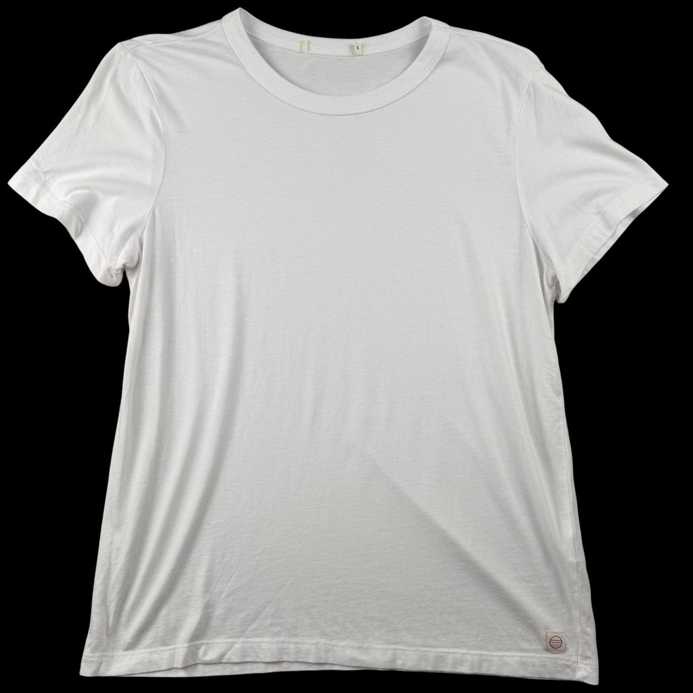 Marine Layer Shirt Womens S White Crew Neck Supima Modal Jersey Tee Made USA